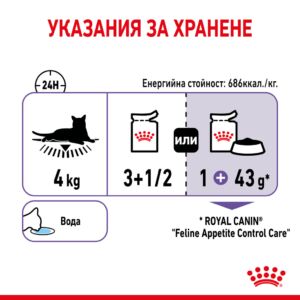 Royal Canin Appetite Control Care Gravy – Пауч мокра храна за кастрирани котки 85г