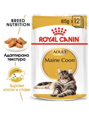 Royal Canin Maine Coon Adult Pouch – Мокра храна пауч за Мейн Кун над 15 месеца 85 г