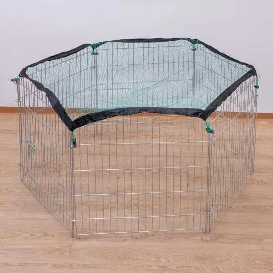 Метално заграждение Карасто, За куче, 6 елемента, 60х60 см - Image 2