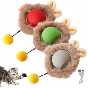 Интерактивна топка с ушички, опашка и силиконово покритие AMAZONIA, 1 брой, различни цветове