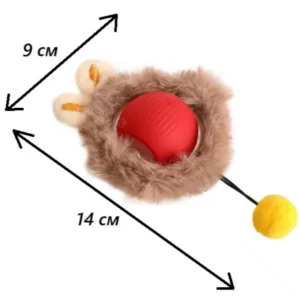 Интерактивна топка с ушички, опашка и силиконово покритие AMAZONIA, 1 брой, различни цветове