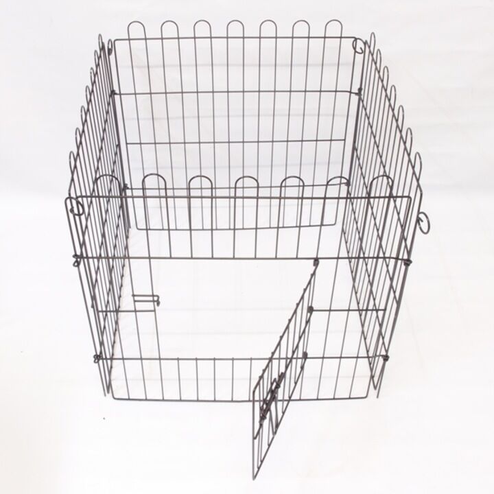 Метално заграждение Карасто, За куче, 6 елемента, 60х60 см - Image 4